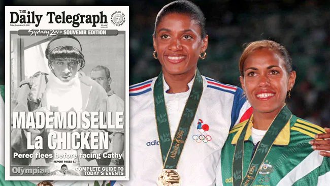 #106Because its the week of false allegations heres one- on 22 Sep 2000, double Olympic champion Marie Jose Perec pulled out of the Sydney Games claiming that she had been threatened and insulted several times since arriving by the AUS press, who were supporting Cathy Freeman.