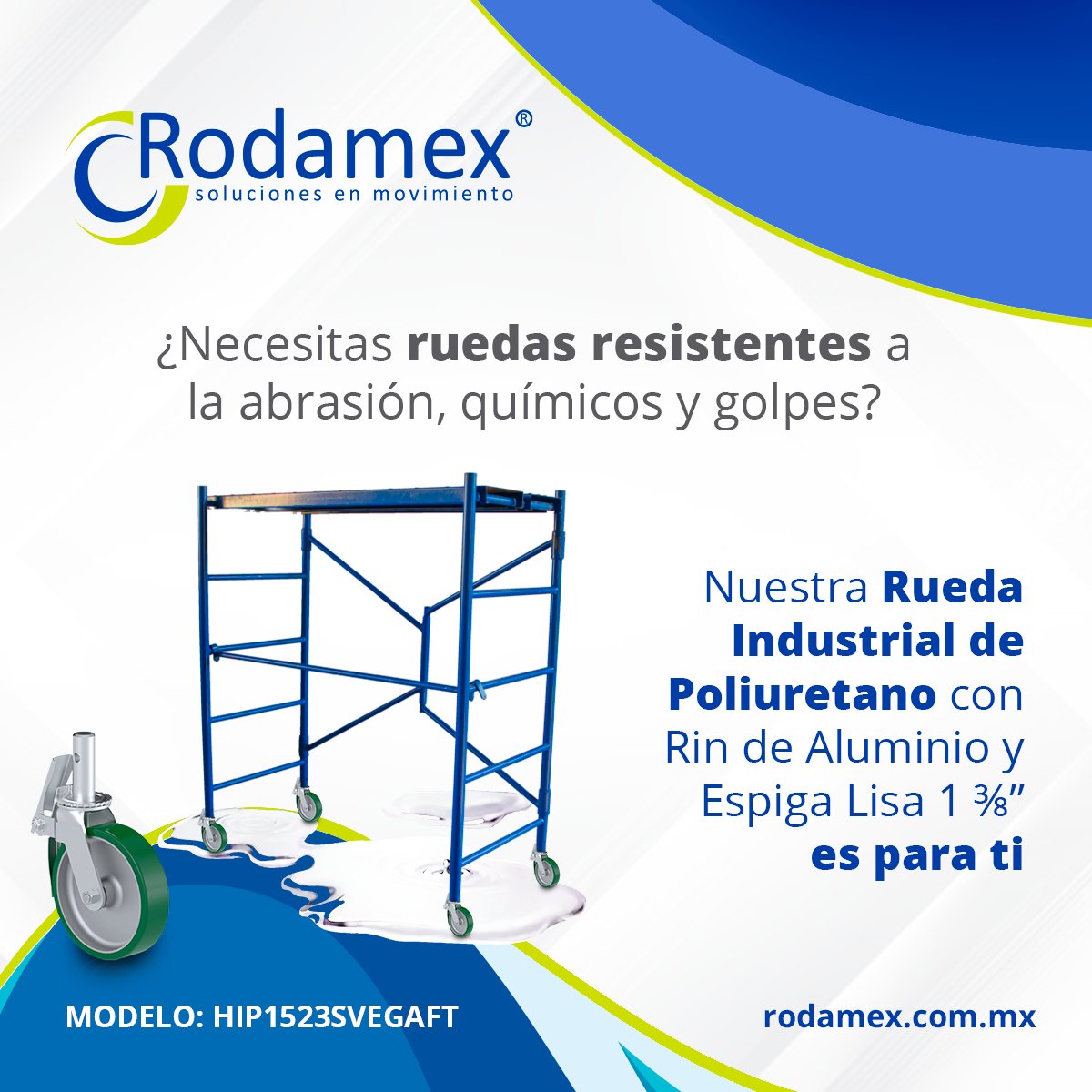 RodamexMx's tweet photo. Nuestra Rodaja Tipo Andamio con material de #Poliuretano es lo que necesitas para moverte sin problema en pisos irregulares.  Descubre nuestros nuevos productos en https://t.co/5j3cEHbkA3

 #SolucionesEnMovimiento #Ruedas #Rodajas #innovacion #Durabilidad https://t.co/cSpFljnORM