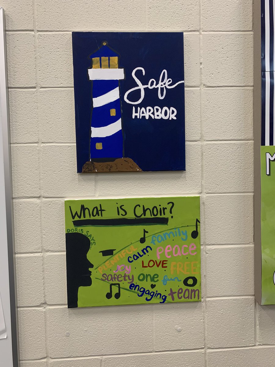 HAPPY Friday from Emma W! She asked what people love about choir, and a light house representing Mrs.Tompkin’s song dedicated to AMS