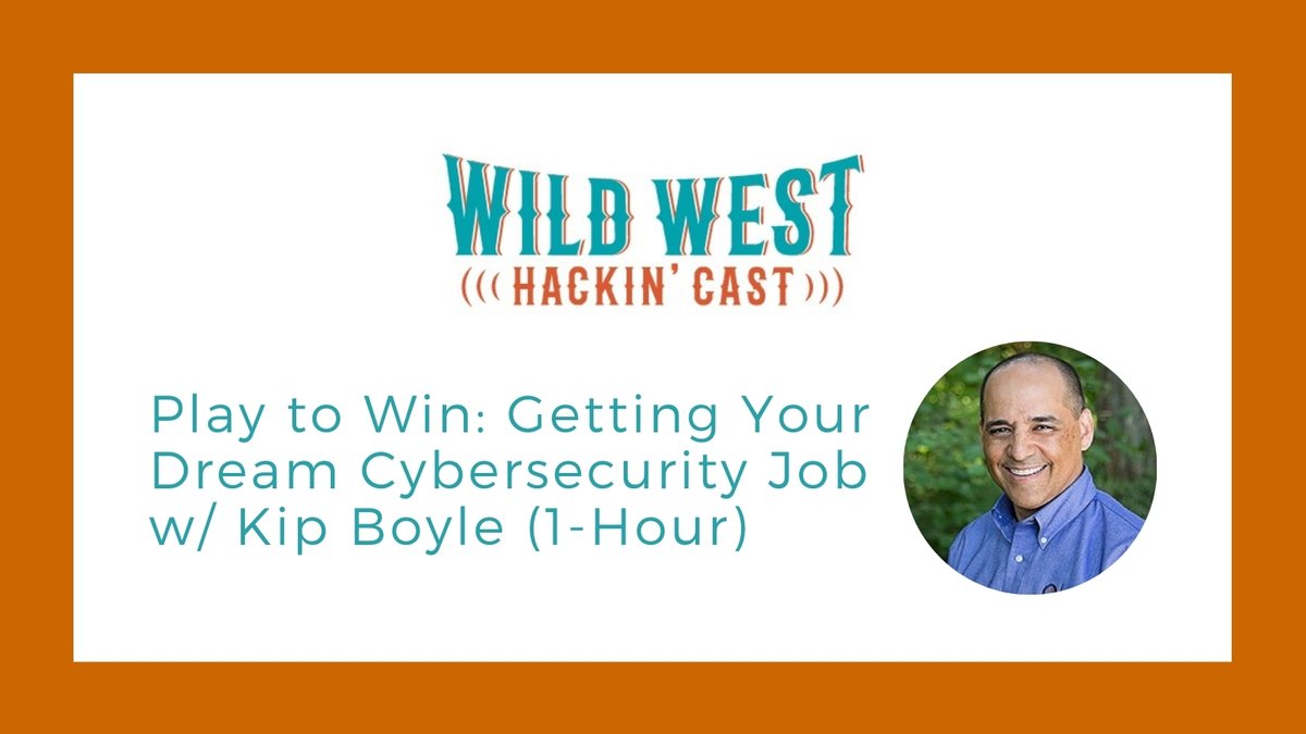 CyberPathMaker's tweet photo. Play to Win: Getting Your Dream Cybersecurity Job with Kip Boyle

Join us on 11/19 as we examine a proven, four-step approach that will help you navigate the road blocks, confusion, and false starts linked with your first dive at a cybersecurity job.

https://t.co/XQ0CuRJWsh https://t.co/S70qsDLNZF
