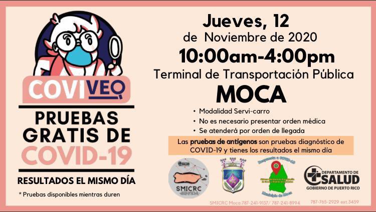 Pruebas gratis de COVID-19