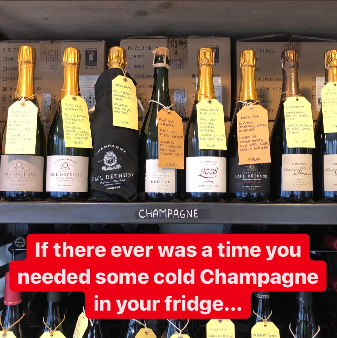 Vandaag en het hele weekend KORTING op ALLE CHAMPAGNES,🇺🇸, bye bye you orange Cockwomble