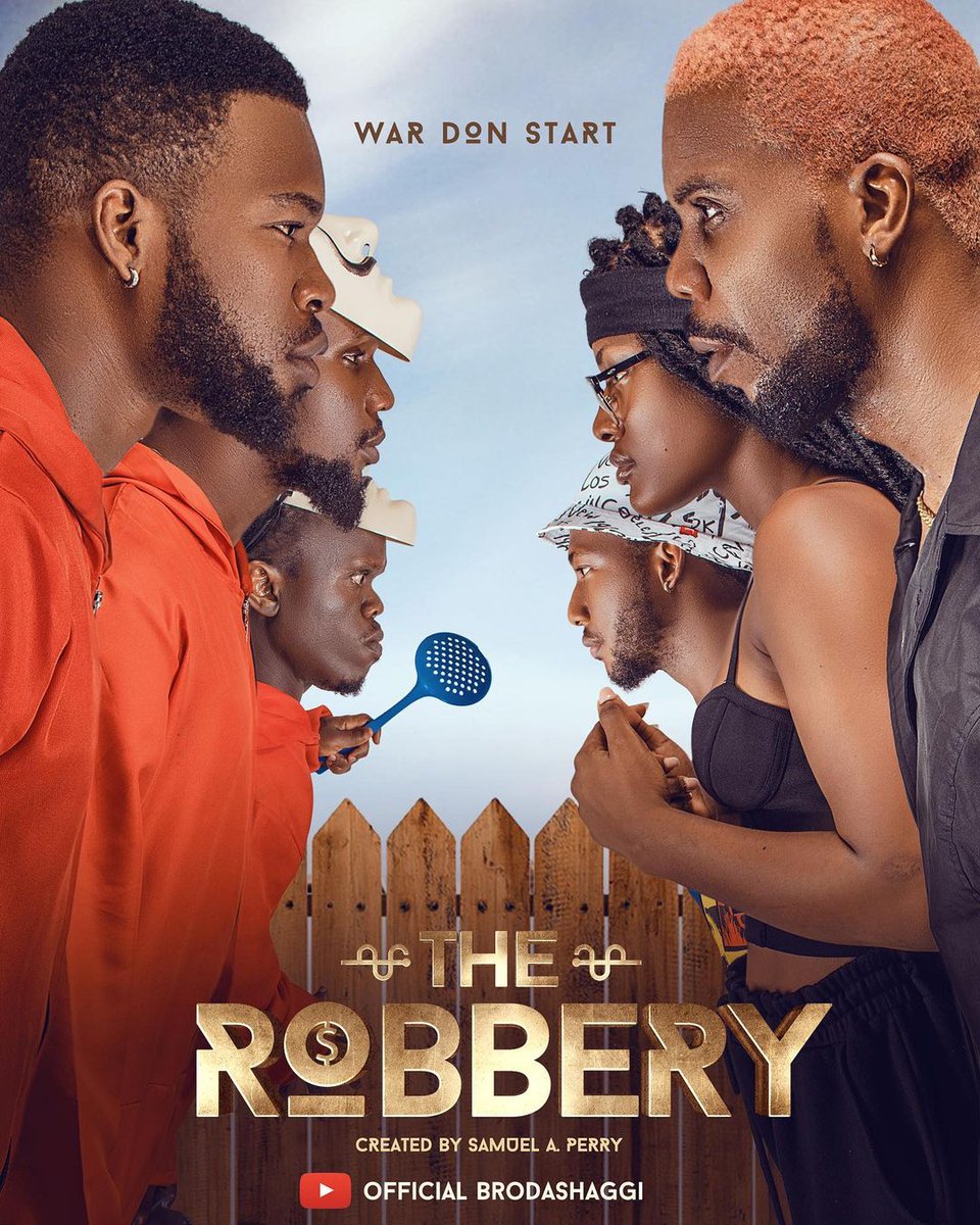ShaggiStudios's tweet photo. THE ROBBERY!!! 🤪🍿 🎥 

Finally drops TOMORROW on my Youtube channel (OFFICIAL BRODASHAGGI) 

Written by Samuel A Perry
Produced by @shaggistudios 
Directed by @abosiog 

Featuring @brodashaggi @officerwoos @sambasaofficial @Alex_unusual1 @Abayomi_Alvin

#TheRobbery https://t.co/C5MJRdARJ4