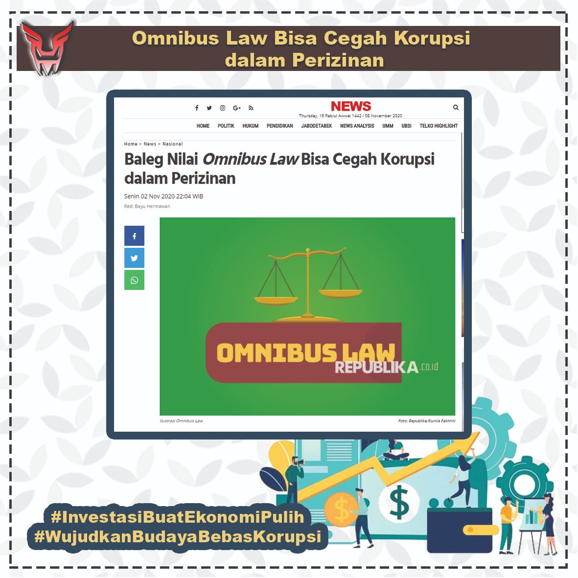 BetaSlaber's tweet photo. #CiptaKerja #ciptakerjademirakyat #UUCiptaKerjaUntukRakyat #UUCiptaKerja 
#OmnibusLaw https://t.co/axQZc3qhHR
