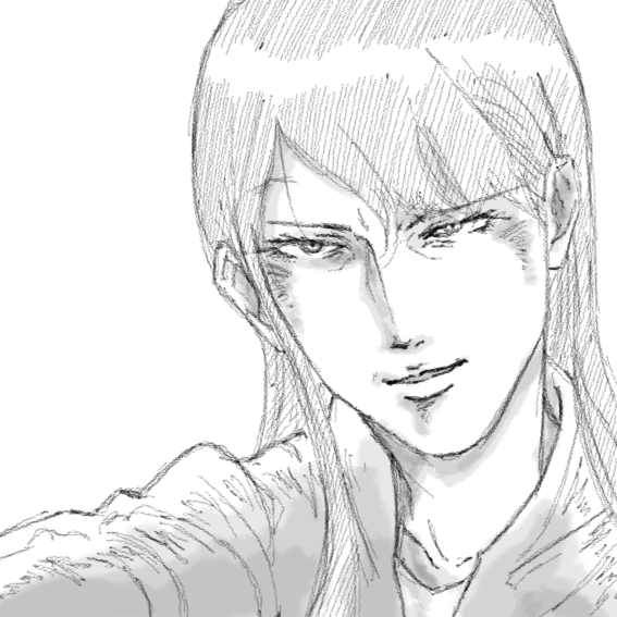 何一つ考えずぼーーーっと手癖だけで絵を描くと顔にシワや影をつけすぎて悪人ヅラになる。誰なんだこれ。 