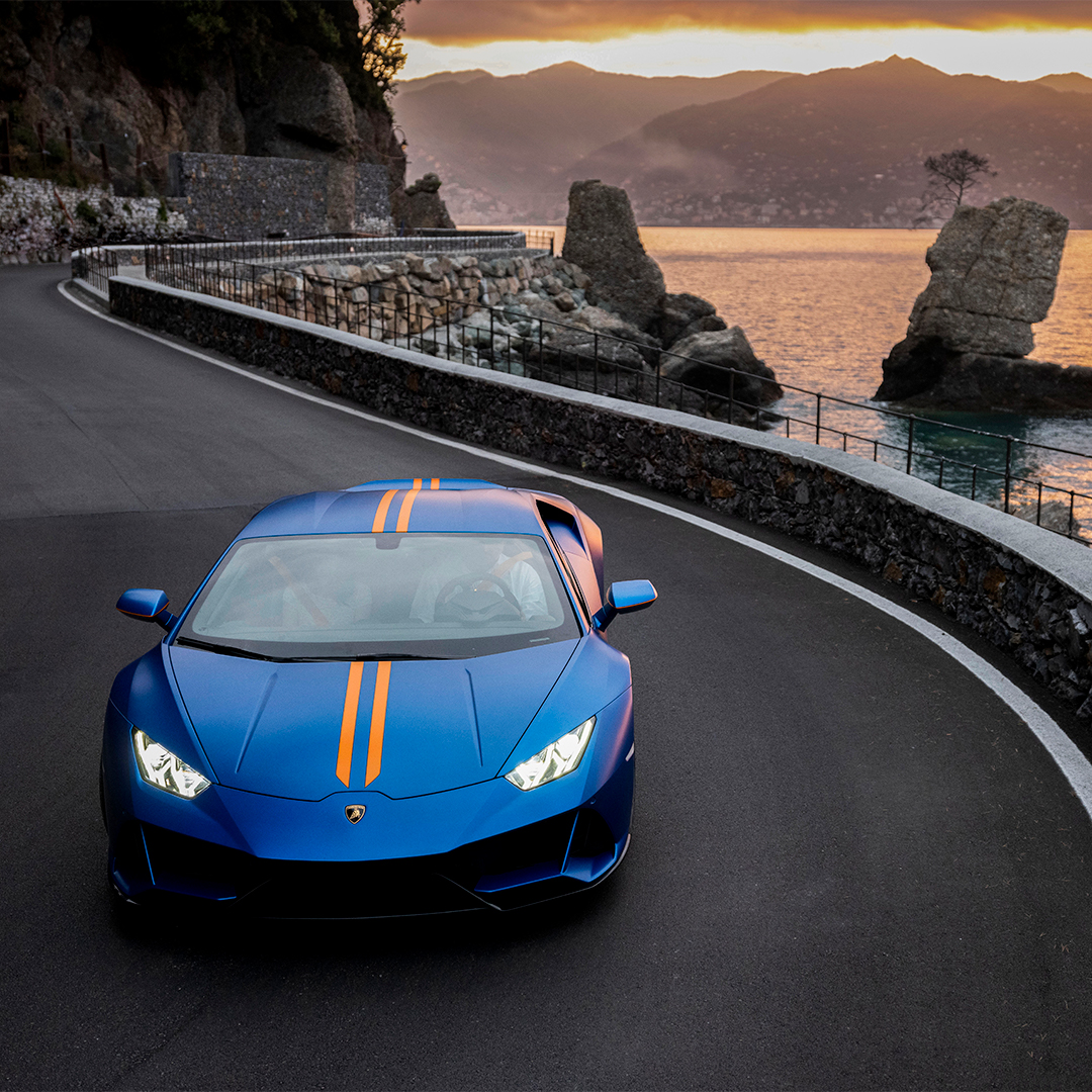 Lamborghini's tweet photo. The sea is part of its magic, its landscapes are part of its amazing nature, its villages ooze with history. We travelled through Liguria with our Huracán EVO and photographer Alberto Selvestrel. The result is pure beauty. 

#Lamborghini #HuracanEVO #WithItalyForItaly #Liguria https://t.co/A6hvFtdfe1