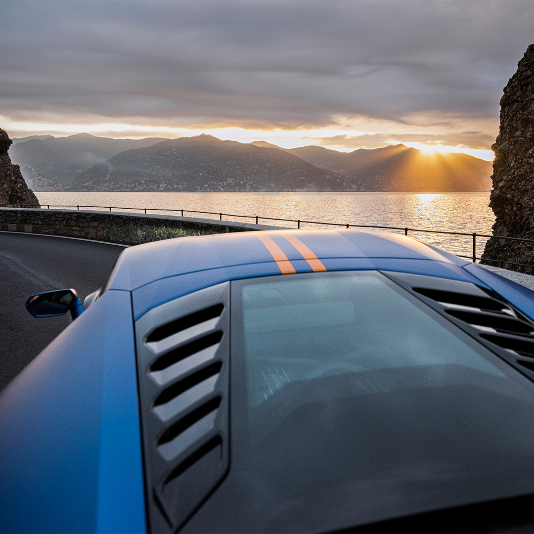 Lamborghini's tweet photo. The sea is part of its magic, its landscapes are part of its amazing nature, its villages ooze with history. We travelled through Liguria with our Huracán EVO and photographer Alberto Selvestrel. The result is pure beauty. 

#Lamborghini #HuracanEVO #WithItalyForItaly #Liguria https://t.co/A6hvFtdfe1