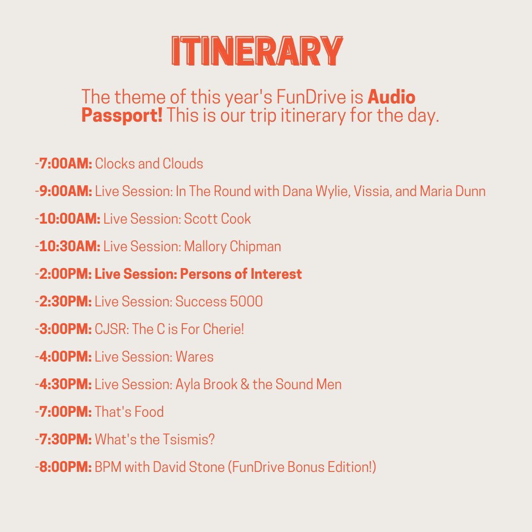 CJSR's tweet image. WOW what a week! 

The weekend may be right around the corner but we still have two more days full of exciting FunDrive content. Keep those donations coming and tune into 88.5 FM or stream from CJSR.com, to keep tabs on our #FunDrive2020 content.