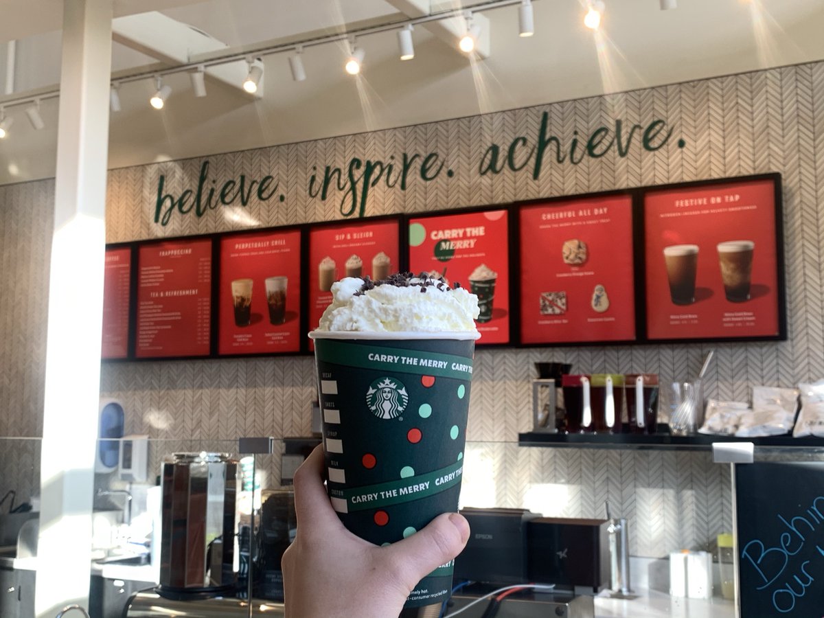 BuffStateDining's tweet photo. Holiday drinks are finally here at the Starbucks in the Butler Library! Order a holiday drink & receive a special reusable holiday cup LIMITED TIME ONLY!!! #StarbucksButlerLibrary #HolidayRelease #BuffStateDining @LifeatBuffState @buffalostate @USGBSC https://t.co/6cquLg4h1H