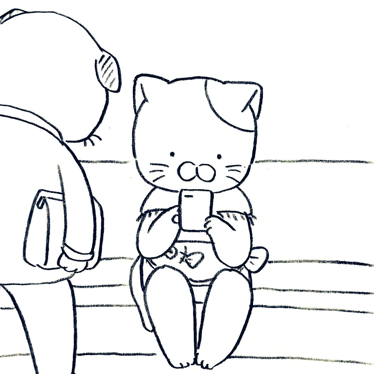詰めたら自分だけ狭くなったネコ 