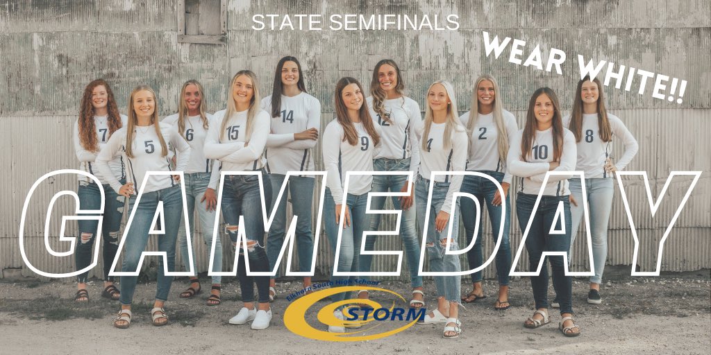eshsvb's tweet photo. It’s GAME DAY!!🏐🤩 State Semifinal!! 

🆚 PLHS
⏰ 4:30 pm Bus send off
⏰ 7 pm start
⚪️ Theme: White Out ⚪️
😷Must buy tickets in advance: https://t.co/s3z20JRIYS
💻 Livestream: https://t.co/xscb29HNVm…
📍Pinnacle Bank Arena

🏐💪🏻 ROLL STORM!!!🌪⚡️LET’S GO!!!!!!!!!!!!!!! https://t.co/hLQIs7Eirh