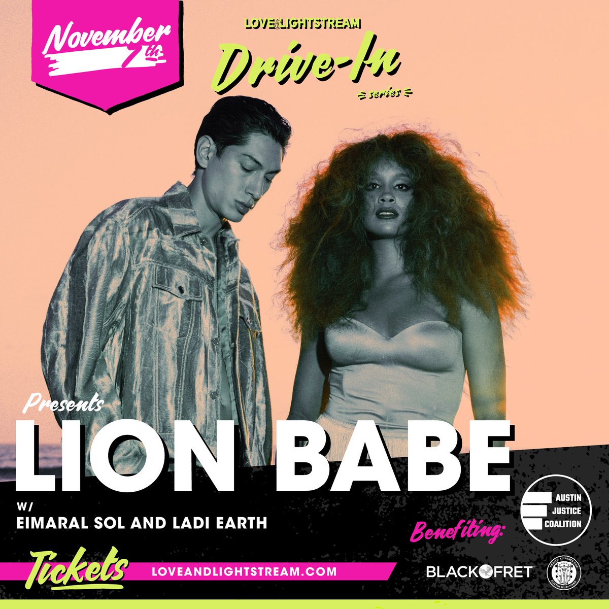 We're giving away free tickets to see <a href="/LionBabe/">LION BABE</a> ! The first 100 people to donate to AJC @ austinjustice.org/donate and comment #LionBabe will receive a free ticket (good for 4 people) on Saturday morning. #tapin #atxajc