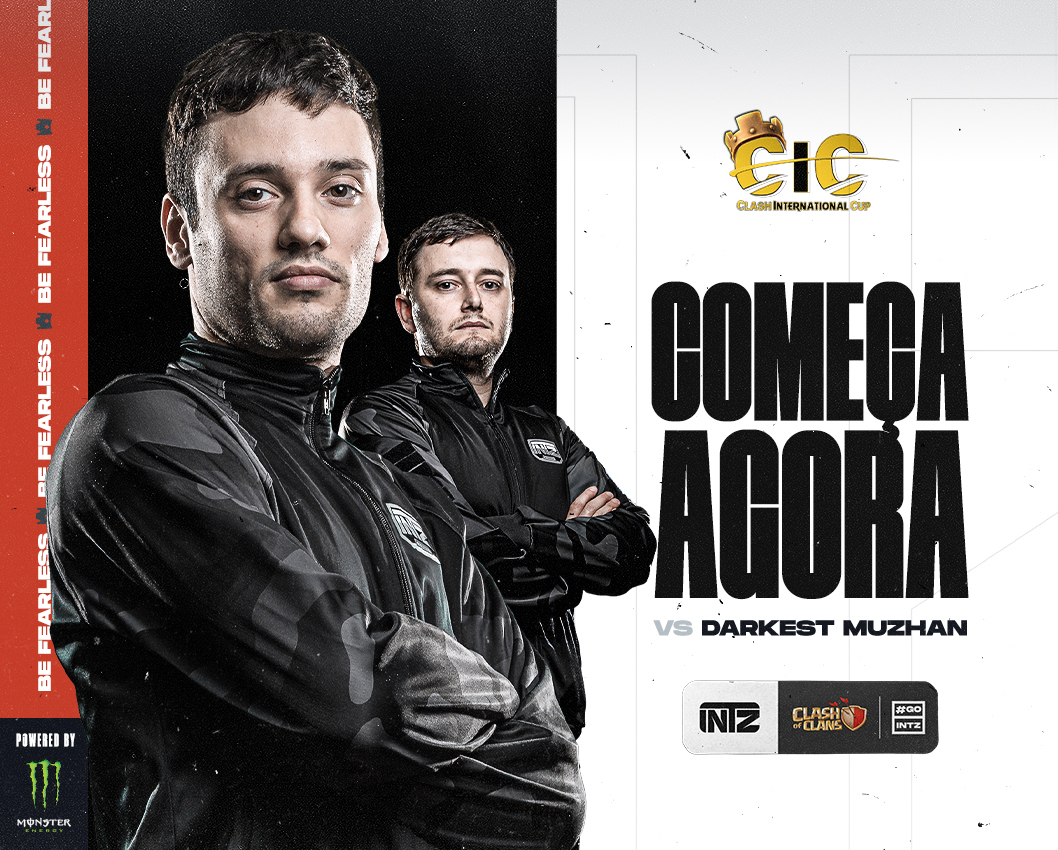 INTZ's tweet photo. [COC] MAIS UM DIA DE CIC 🔥

Enfrentaremos dessa vez a @DarkestMuZhan 🇨🇳 pela Clash International Cup de Clash of Clans. 🚀

📺 Acompanhe ao vivo em: https://t.co/XfnixmHySI

Contamos com o apoio de todos os Intrépidos. ❤

#MonsterEnergyBR #GoINTZ #INTZCOC https://t.co/yLLNHZ3ydI