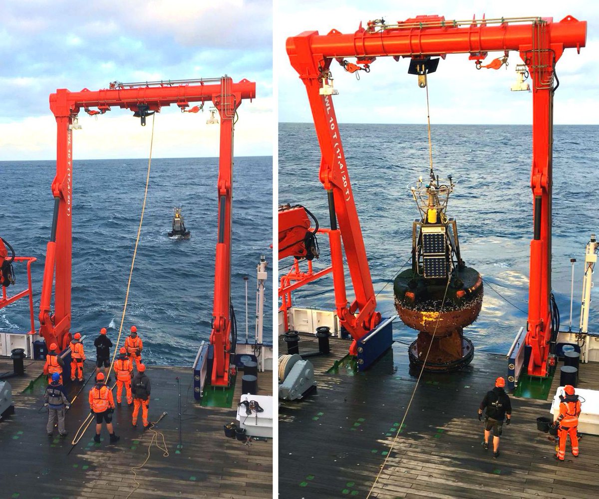 NOCnews's tweet photo. Thanks to the team onboard #FSMariaSMerian for their rescue of part of the @PAP_observatory yesterday. It became detached last week in #HurricaneEpsilon and was drifting. An international rescue effort ensued! https://t.co/77Y0sj2aK3 #MSM96 @geomar_kiel @geomar_en @iatlanticeu https://t.co/i1OL1GSx2f