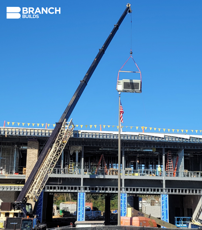 BranchBuilds's tweet image. The rooftop units are being installed and the 2nd floor overhead rough-ins are almost complete at Reston Fire Station No. 25 in Reston, Virginia. Special thanks to our Northern Virginia project team and trade partners for their hard work. #ProjectUpdate #BuildingLegacies