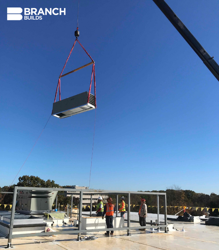 BranchBuilds's tweet image. The rooftop units are being installed and the 2nd floor overhead rough-ins are almost complete at Reston Fire Station No. 25 in Reston, Virginia. Special thanks to our Northern Virginia project team and trade partners for their hard work. #ProjectUpdate #BuildingLegacies