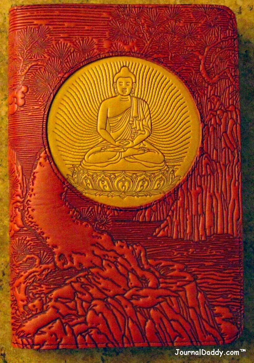 JournalDaddy's tweet image. Large refillable leather Bodhi Tree Buddha journal. This will be in San Angelo at our next show this weekend 11-7-20 along with many more.
