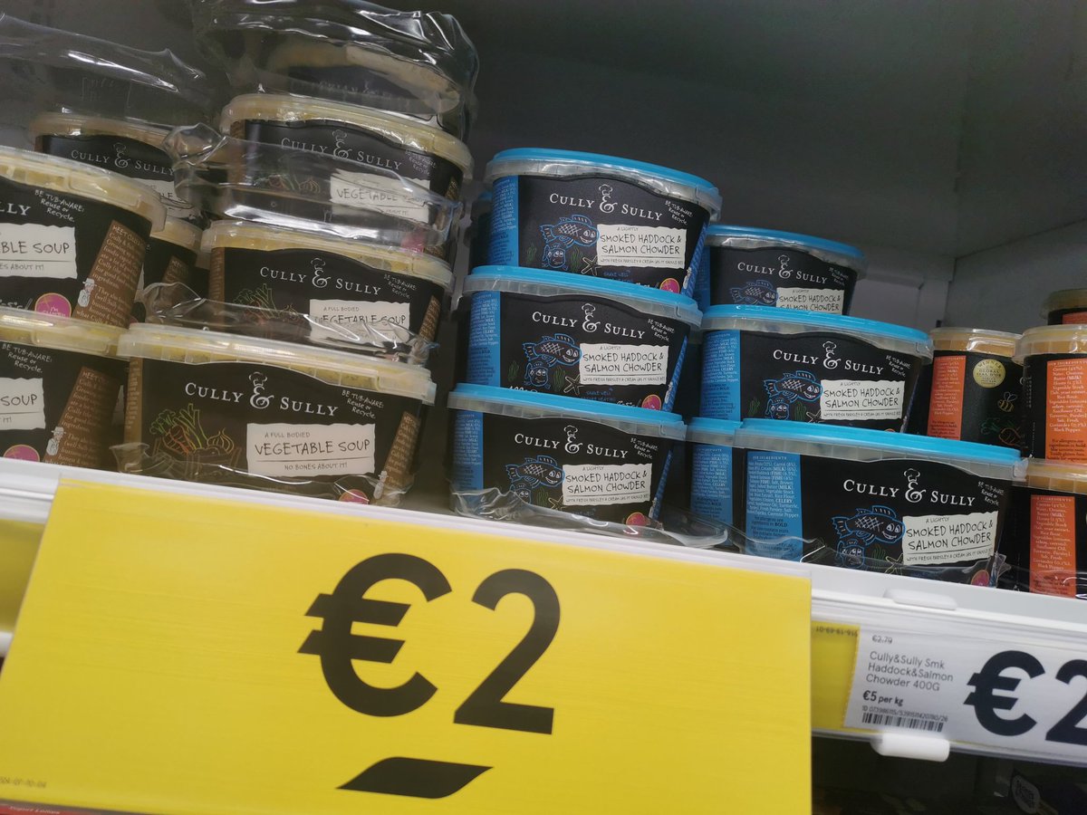 Who doesn't love a warming soup or chowder on a cold winter day? We found #FFFAI winner @cullyandsully on special offer in @TescoIrl. Get 'em before they're gone. #glutenfree #coeliac