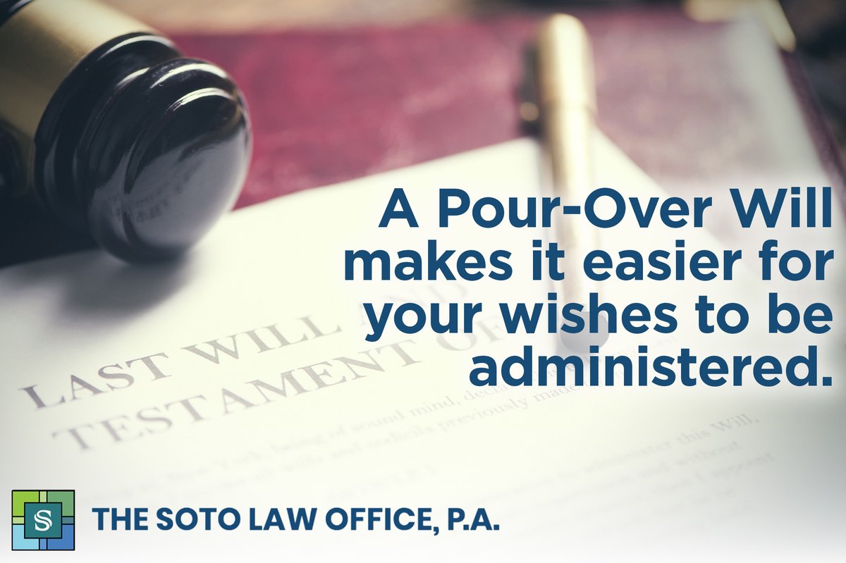 A Pour-Over Will makes it much easier for your wishes to be administered and distributed to the beneficiaries. Assets you may not have transferred before your passing are ensured by a Pour-Over Will to be included in your trust. Call today to learn more! #PourOverWill
