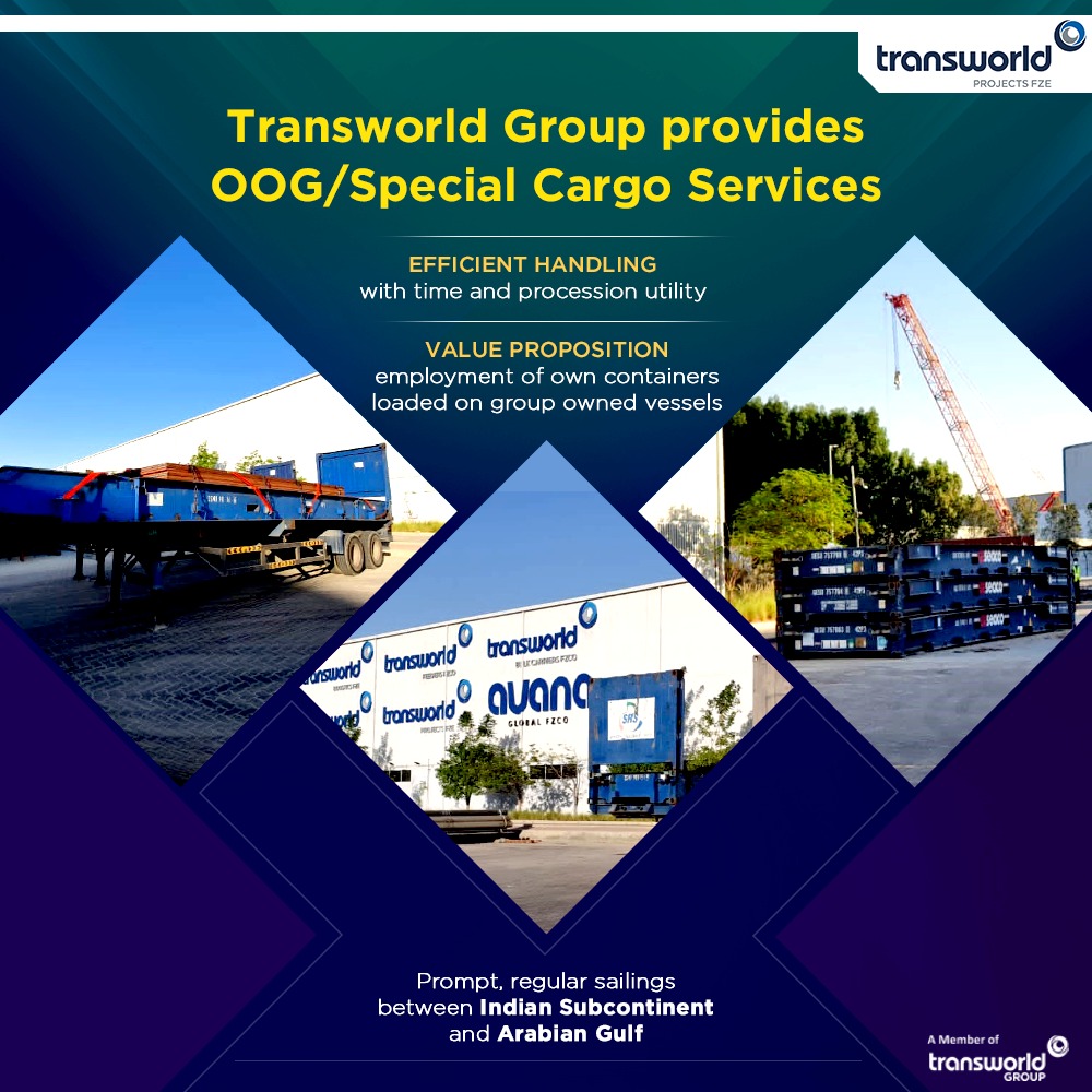 TransworldTweet's tweet photo. #TransworldProjectsFZE the project logistics division of #TransworldGroup launches Special Equipment Services and is accepting #OOG and #ProjectCargo.
Know more: https://t.co/a1wG6pfcw5
#OOGCargo #ProjectLogistics #FlatRackSolutions #Logistics #Dubai #GlobalLogistics https://t.co/BpebAt4uSr