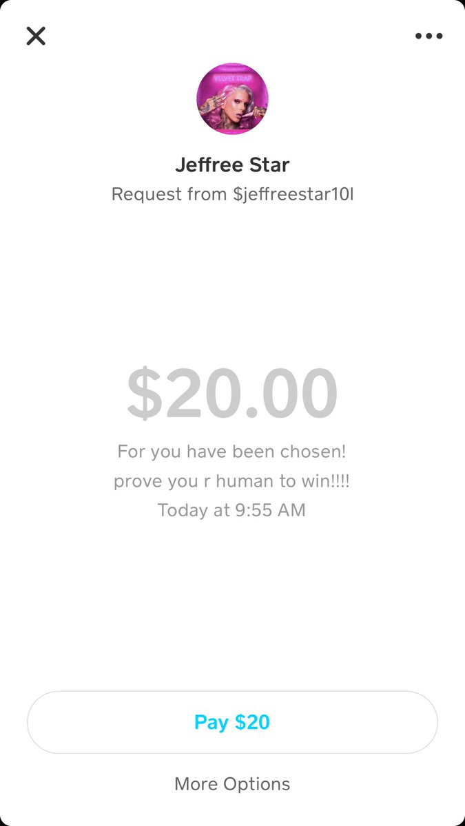 PortisJess's tweet photo. @JeffreeStar Finally thought that you picked me and i was going to be able to start up my business,i hate scammers☹️ https://t.co/Hh7Y62620P