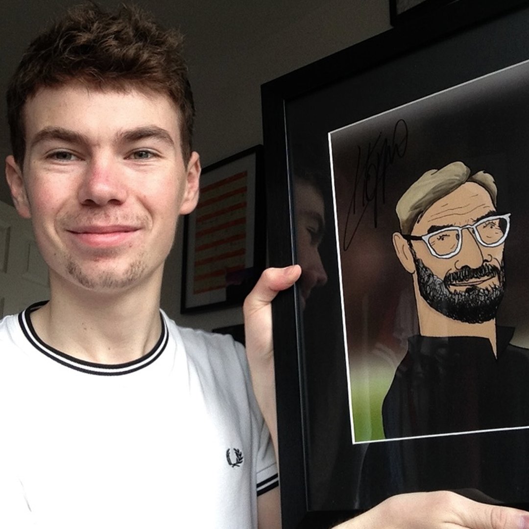 DreadfullyDrawn's tweet image. This is bonkers. Utterly fucking bonkers. 

TWO Dreadfully Drawn prints signed by Jürgen Klopp himself! 

Beyond words man. Honestly.
