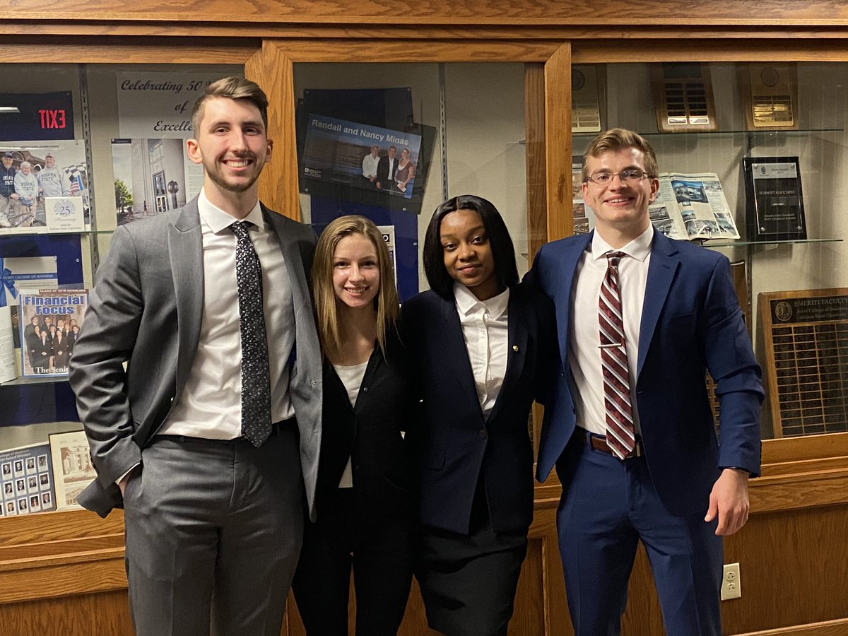 DrRFergurson's tweet photo. Time for a wild second day of Northeast Intercollegiate Sales Competition. The Indiana State University Sales and Negotiations Center Sales team is ready for round 1 today. Thanks to Carousel Industries and all of our amazing sponsors.
#NISC_Bryant #bettertogether #isusnc #sales https://t.co/V6fwDI34NT