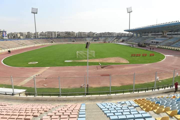 syrianconst's tweet photo. #Syaria: the Hamdaniya stadium in #Aleppo reopens on today after being suspended for years due to the war and hosts a match between the Al-Ittihad and Al-Hurriya teams. https://t.co/EECJSqOo09