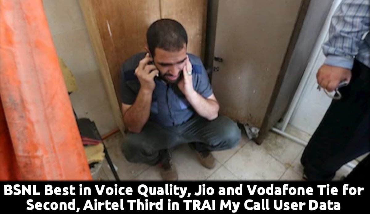 RoyalTechPro's tweet photo. #TRAI data rates #BSNL 3.4/5 for voice quality over #calls
#Jio and #Vodafone get 3.3 each, #Airtel gets 3.0
Voice quality across TSPs satisfactory for only 60% calls in #India
#bestnetwork #network #telecomm #bestsim #number1network #RTPnews #breakingnews #breaking #trending https://t.co/Fi4A8wDAGf