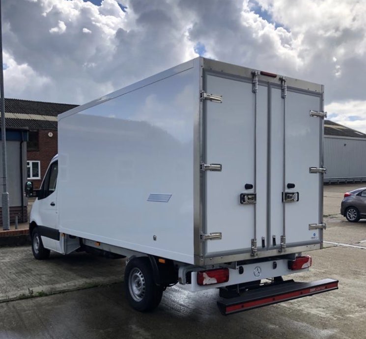 coolertechltd's tweet photo. We love seeing our builds getting ready for the off, like this 3.5 tonne Mercedes Sprinter insulated box body. Please call us on 01323 842 431 to discuss your requirements. 
#Coolertechltd #refrigeratedvehicle #fridgebody #fridgevan #insulatedvehicle #chiller #commercialvehicle https://t.co/gZNllBLkwl