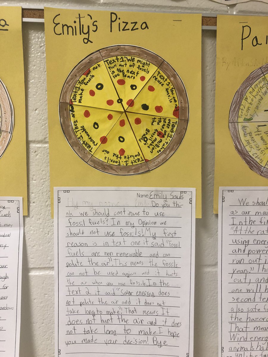 How do we integrate texts? Double layered pizza 🍕 of course! We have shown amazing growth in our writing, even tackling tough standards like paired text written responses! <a href="/KnoxESKnights/">Knox ES Knights</a> <a href="/knox_mcintosh/">Jennifer McIntosh</a> <a href="/tammieanderson/">Tammie Anderson</a> <a href="/CherokeeSchools/">Cherokee Co. Schools</a>