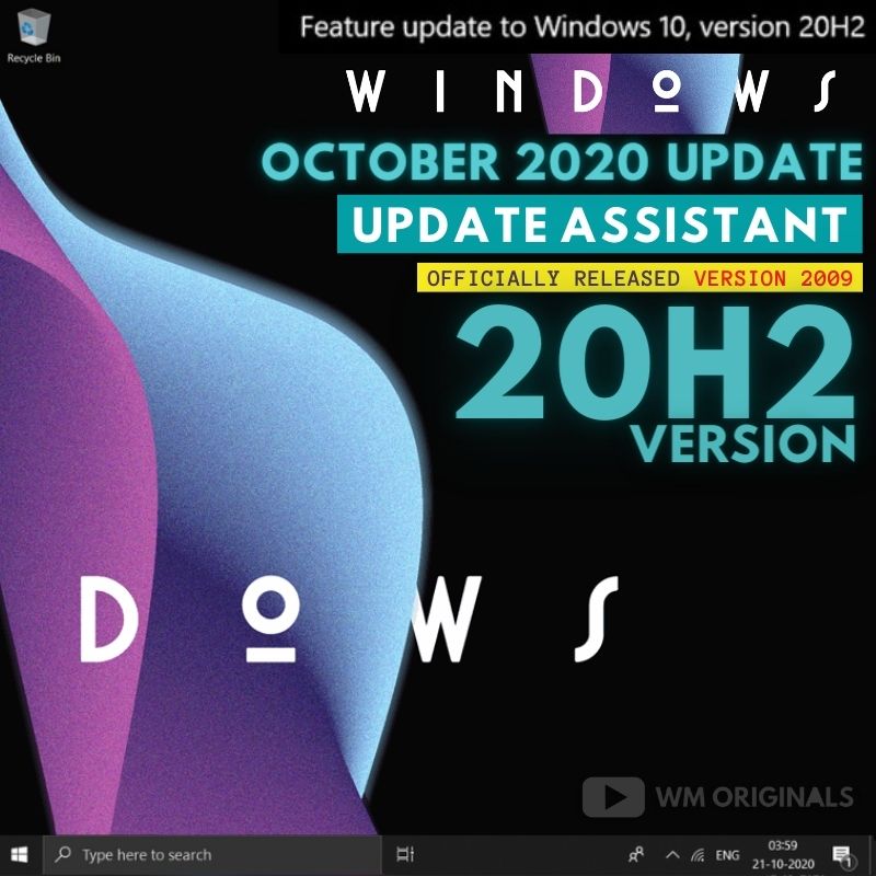 WMOriginals's tweet photo. The October 2020 Update is available for users who would like to install this latest free windows 10 upgrade.
If you don't see any updates on your Device? Update your PC via Update Assistant ➤ https://t.co/VS7bURpuFt
#UpdateAssistant #Windows10October2020Update #Windows10 https://t.co/39kfjRBfSP