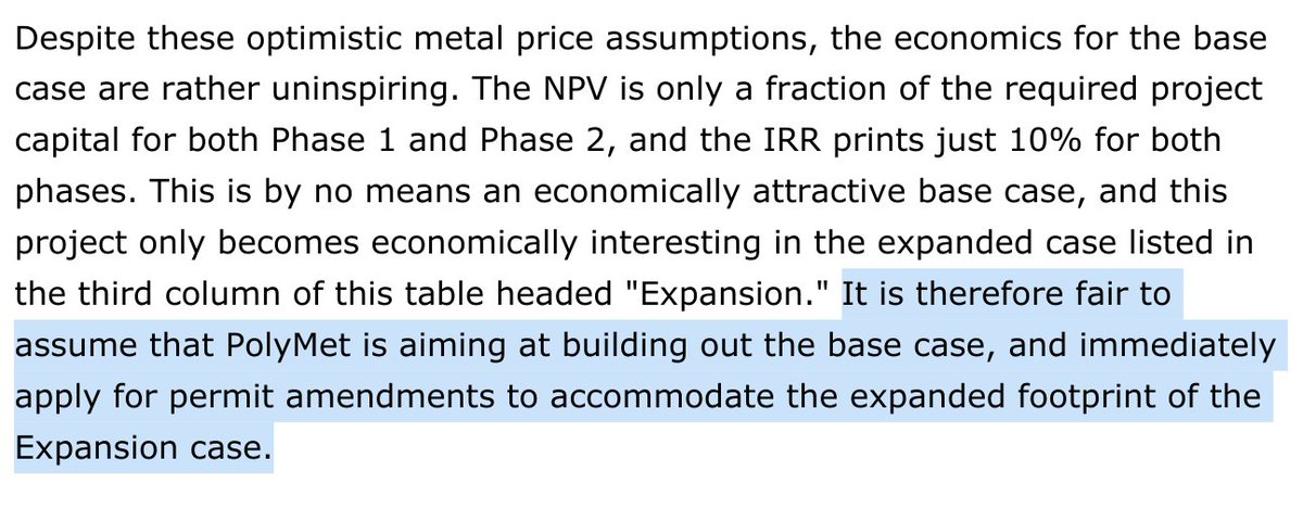 Yesterday we told the Minnesota Supreme Court that PolyMet was pulling a bait-and-switch and that they had no intention of developing their permitted mine, but planned to immediately expand.

Today - this article: seekingalpha.com/article/438574…

Minnesotans - they've lied to you.
