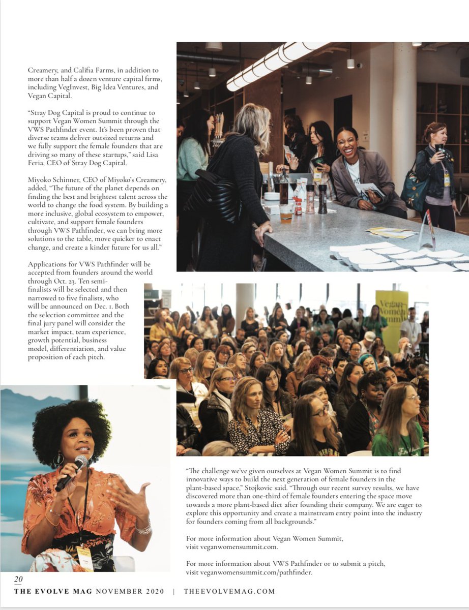 jennystojkovic's tweet photo. Omg, @theevolvemag did the most beautiful @vegwomensummit spread this month! 🥺 I love that so many mainstream outlets are starting to cover our #vegan stories! Ugh, and #StVincent is on the cover! https://t.co/T1JhSzDhZg