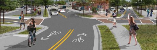 SpaceCoastTPO's tweet photo. A3. Features include sidewalks, bike lanes, public transportation stops, frequent crossing opportunities, median islands, accessible pedestrian signals, roundabouts, landscaping, and road markings like ”sharrows.” We'll share some local examples, soon!😉#321CompleteStreets https://t.co/6WhzJx1wNe
