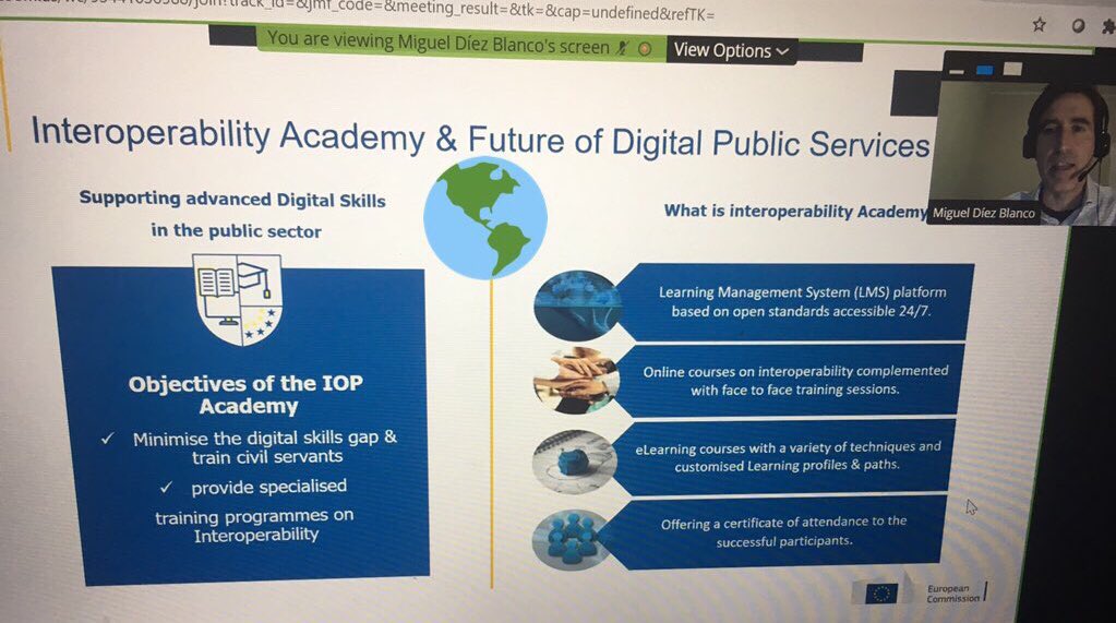 vickalogirou's tweet photo. 💡#thinkopen and learn how #interoperability academy can support you!
#MiguelBlancoDiaz at @EDEN25_Official #eodlw #evsweek2020 linking #opensource #opensourcestrategy & #digitalskills!
🔴more #joinupcollection : https://t.co/jrOyI4kiUF…
@Joinup_eu @OSOReu @EU_ISA2 @EU_DIGIT https://t.co/GJFU5NY6t8