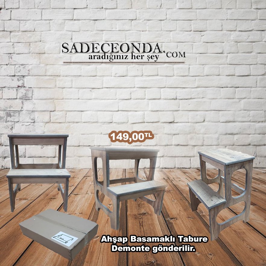 ''Ahşap Basamaklı Tabure ''
Büyük indirimler ve Kampanyalı ürünlere ulaşmak için sadeceonda.com adresini ziyaret ediniz.. 
#tabure #ahşaptabure #basamaklıtabure