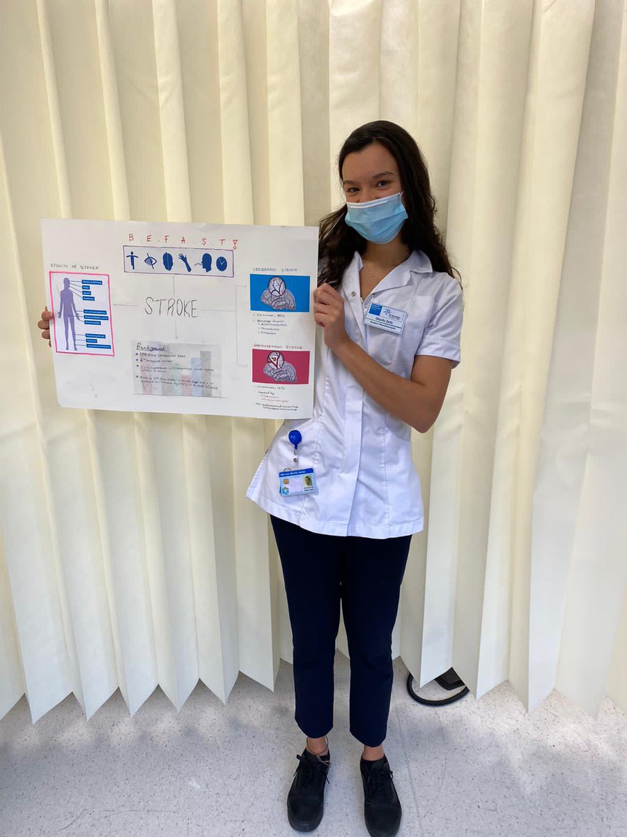 Congrats @Oluchi_z who has finished her student placement. Over the 5 wks she has risen to the challenge of working on a busy stroke ward &amp; communicating with patients and staff by utilising lip reading and BSL interpreters. We wish her the best in her future studies!