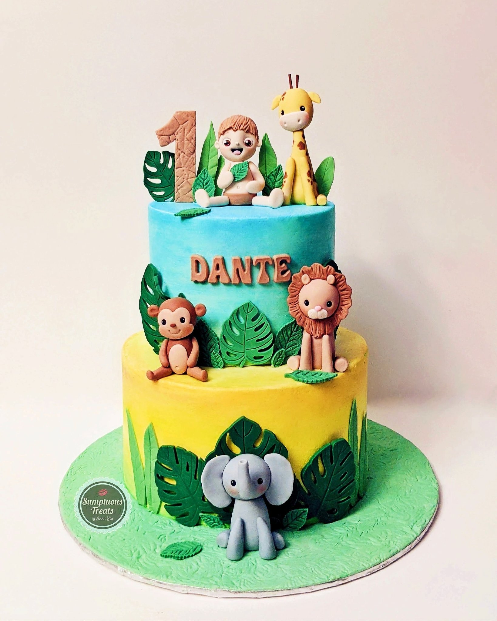 Safari Theme Animal Birthday Cake | Free Delivery
