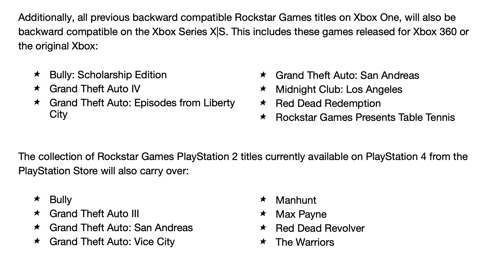 Rockstar Games details backward compatibility for its titles on next-gen  consoles - Neowin
