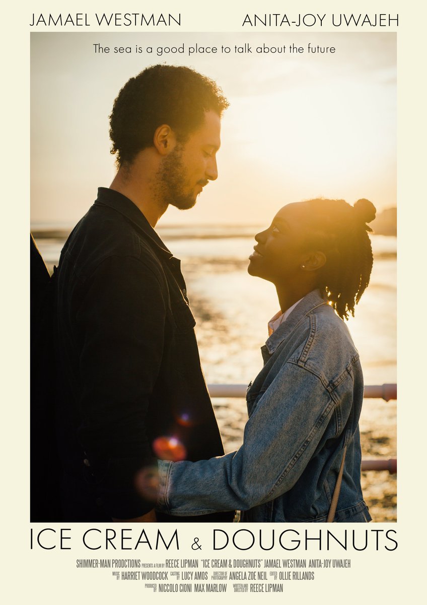 Jamael Westman and Anita Joy Uwajeh on the poster for brand new short film Ice Cream and Doughnuts.