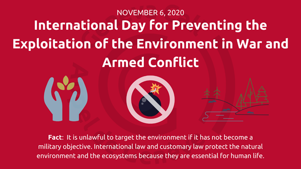 GenevacallM's tweet photo. Aujourd'hui, nous célébrons la Journée internationale pour la prévention de l'exploitation de l'environnement dans les guerres et les conflits armés.  #droit international  protège l’environnement naturel et les écosystèmes car ils sont essentiels à la vie humaine https://t.co/YA2sFLSPPA