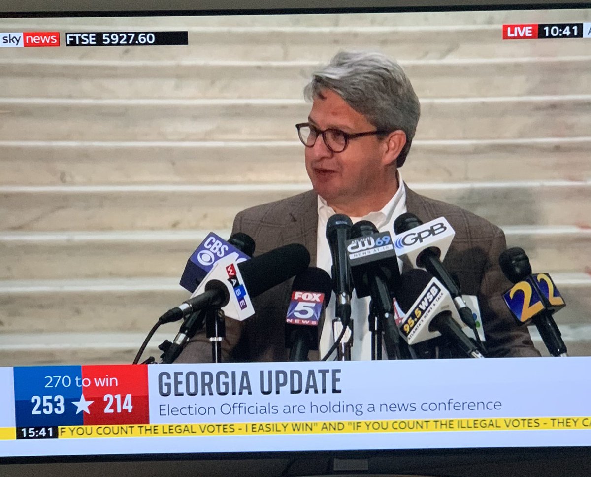 This Georgia Election official is superb. Commanding, total understanding of his job / the subject. its’s a bit of a masterclass in dealing with the press in a very high pressure situation 🤛