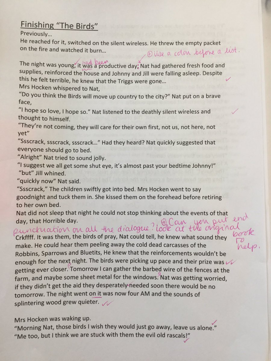 DunhurstEnglish's tweet photo. How will it end? Year8 #creativewriting in the style of #DaphneDuMaurier reflecting on her ColdWar ending - a story so relatable in our modern times #Lockdown2 https://t.co/13NohBV9Nq