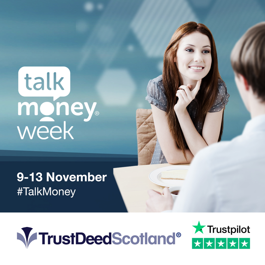 TrustDeedScotl's tweet photo. This week we're supporting @yourmoneyadvice @MoneyPensionsUK #TalkMoneyWeek to get people talking about money &amp; seeking the advice they need to feel more comfortable with their debts.

If you need help call 01412210999 or go to https://t.co/R8eYAYCx1b

#TalkAboutDebt #TalkDebt https://t.co/ZruhlHVFa4