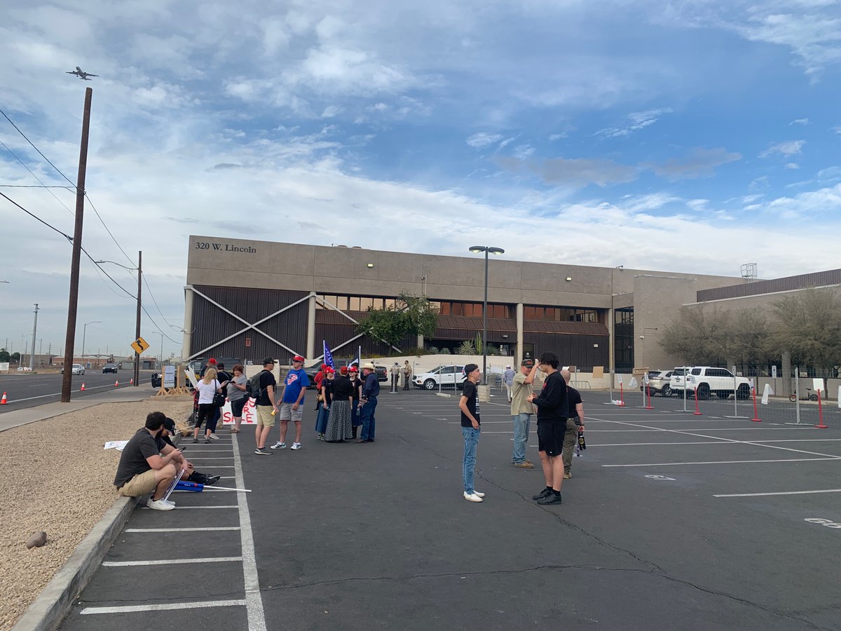 Only about 25 people here. No chants.