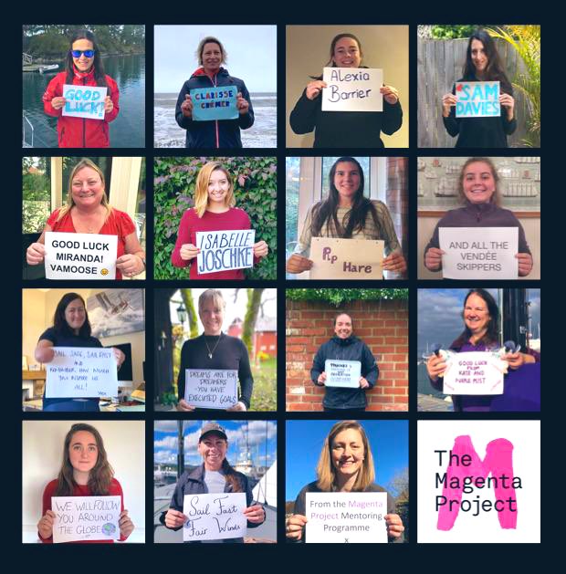 TheMagentaProj's tweet photo. Everyone at The Magenta Project would like to like to wish the Vendée Globe skippers a massive GOOD LUCK, with a special shout-out to the record number of six Women on this year's start line. These women remind us all of what is possible - thank you! #womeninsport #VendeeGlobe https://t.co/V5MY5KCTbC
