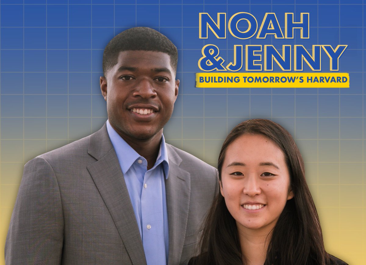 It’s an honor to officially be running for Harvard UC President with my good friend <a href="/_jennygan_/">Jenny Gan</a> . We want to Build Tomorrow’s Harvard by ensuring that Harvard is a place we can all be proud of and want to call home! 
Follow us on instagram at noahandjennyuc