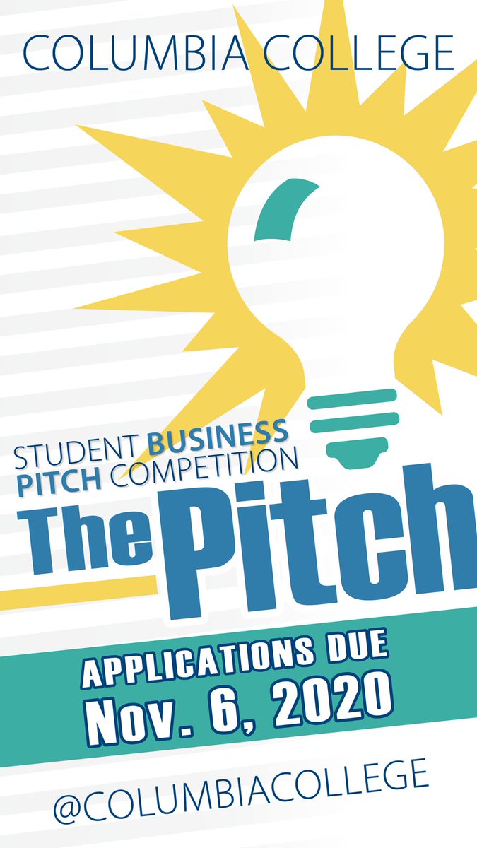 DEADLINE IS TODAY for Pitch applications. Turn yours in today at ccis.edu/studentpitch.
<a href="/ColumbiaColg/">Columbia College</a>
