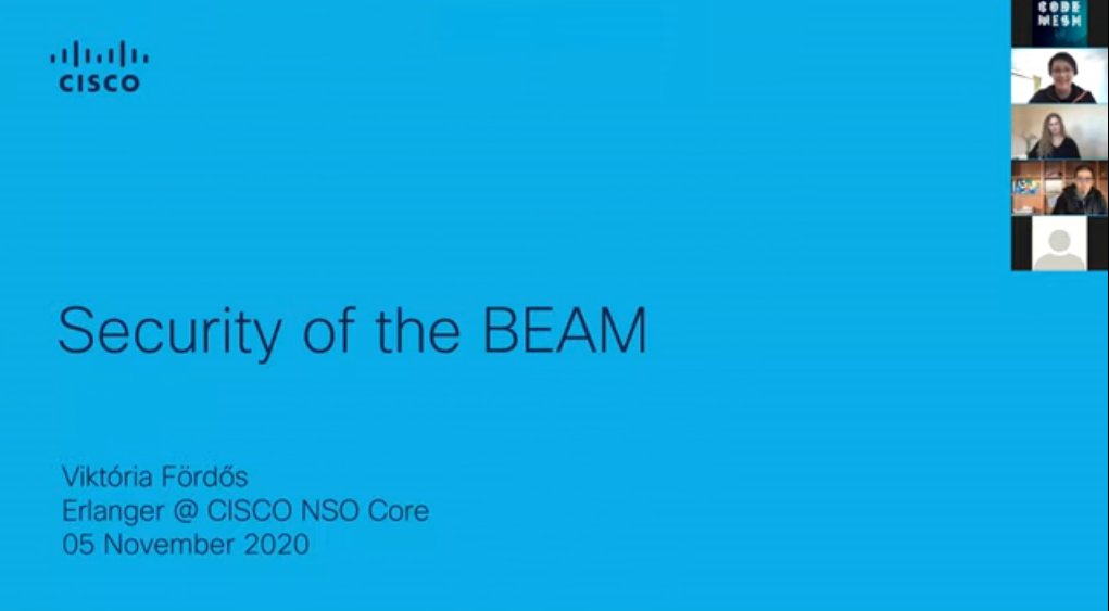 lauramcastro's tweet photo. Yeah, yeah, online events are no match for in-person networking, but... what about being able to catch-up with the amazing talk given by @fordosviktoria yesterday before the second day of #CodeMeshV starts?

#priceless 
#weBEAMtogether https://t.co/41kLkx1q2S